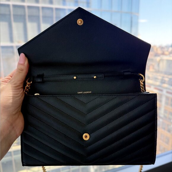 Saint Laurent Cassandre Matelassé Wallet on Chain - YSL Monogram Wallet - Picture 7 of 10